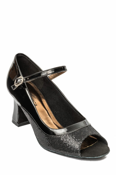 2.5" Shaped Heel Peep Toe Ballroom Shoe - Rava - Image 4